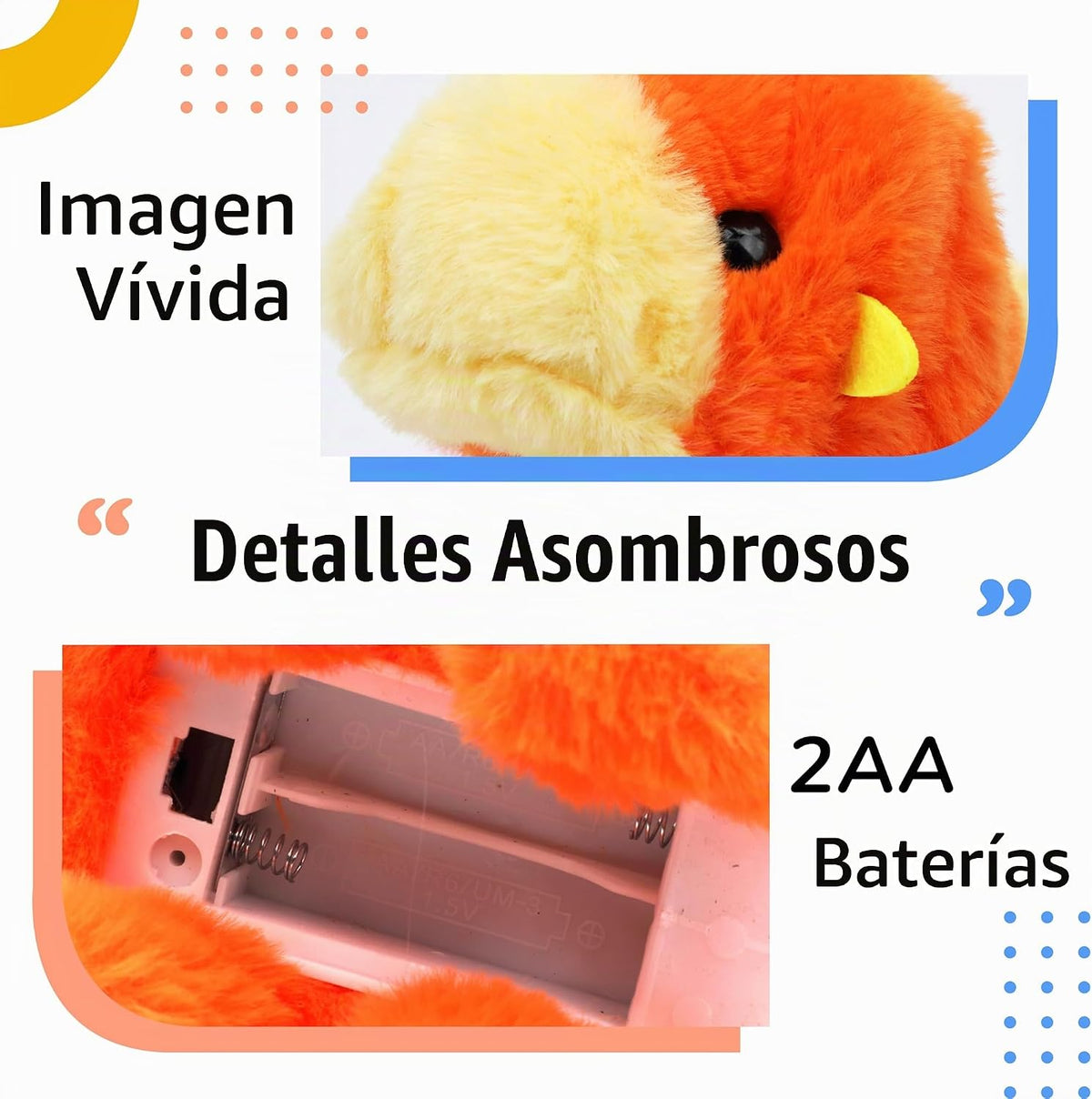 Hopearl Dinosaurio Caminante Juguete de Peluche Electrónico Interac...