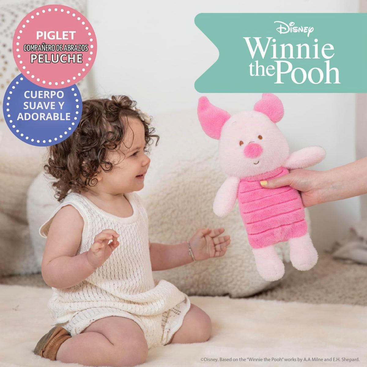 Kids Preferred Disney Piglet Cuddle Pal - Peluche de material ultra...