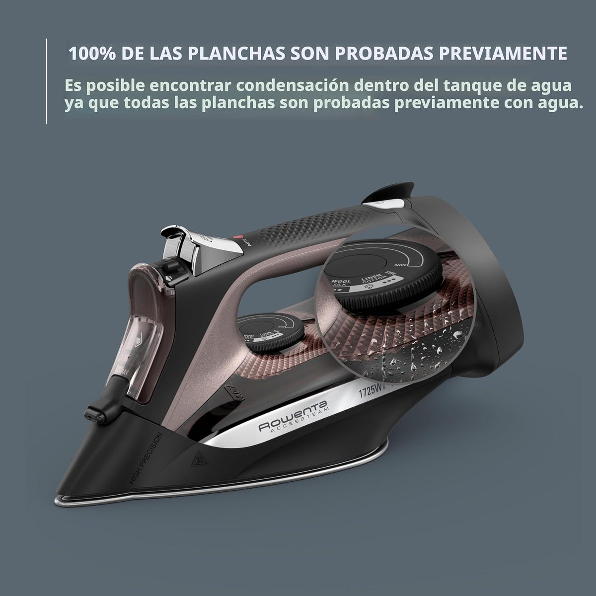 Rowenta Access DW2459 - Plancha de vapor con suela de acero inoxida...