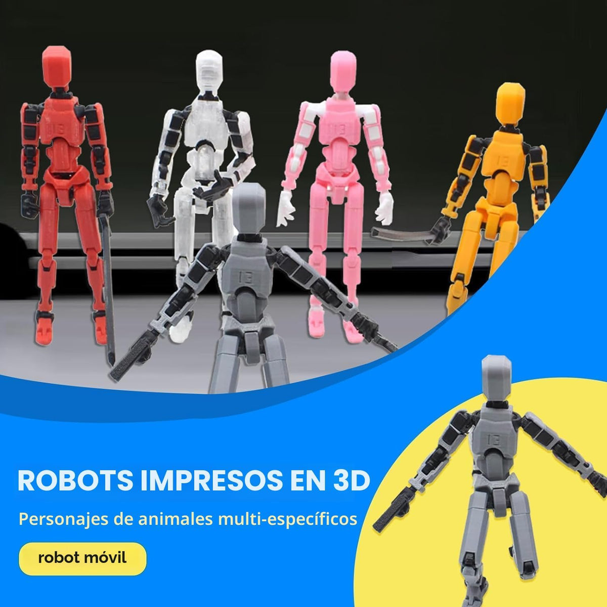 MerryXD T13 Figura de acción 3D, muñeco terminado Nova Titan Lucky...