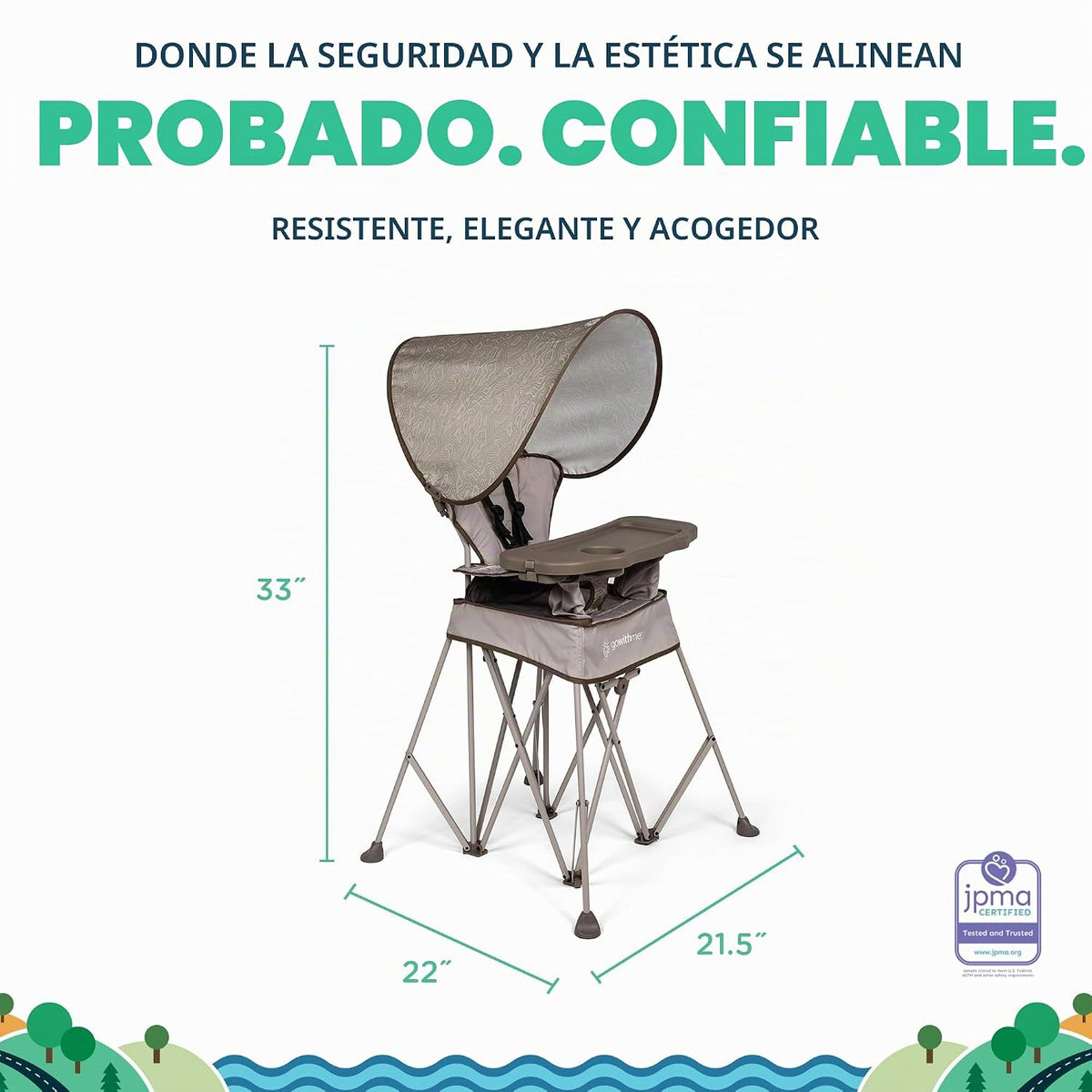Baby Delight Go with Me Uplift - Silla alta portátil de lujo, silla...