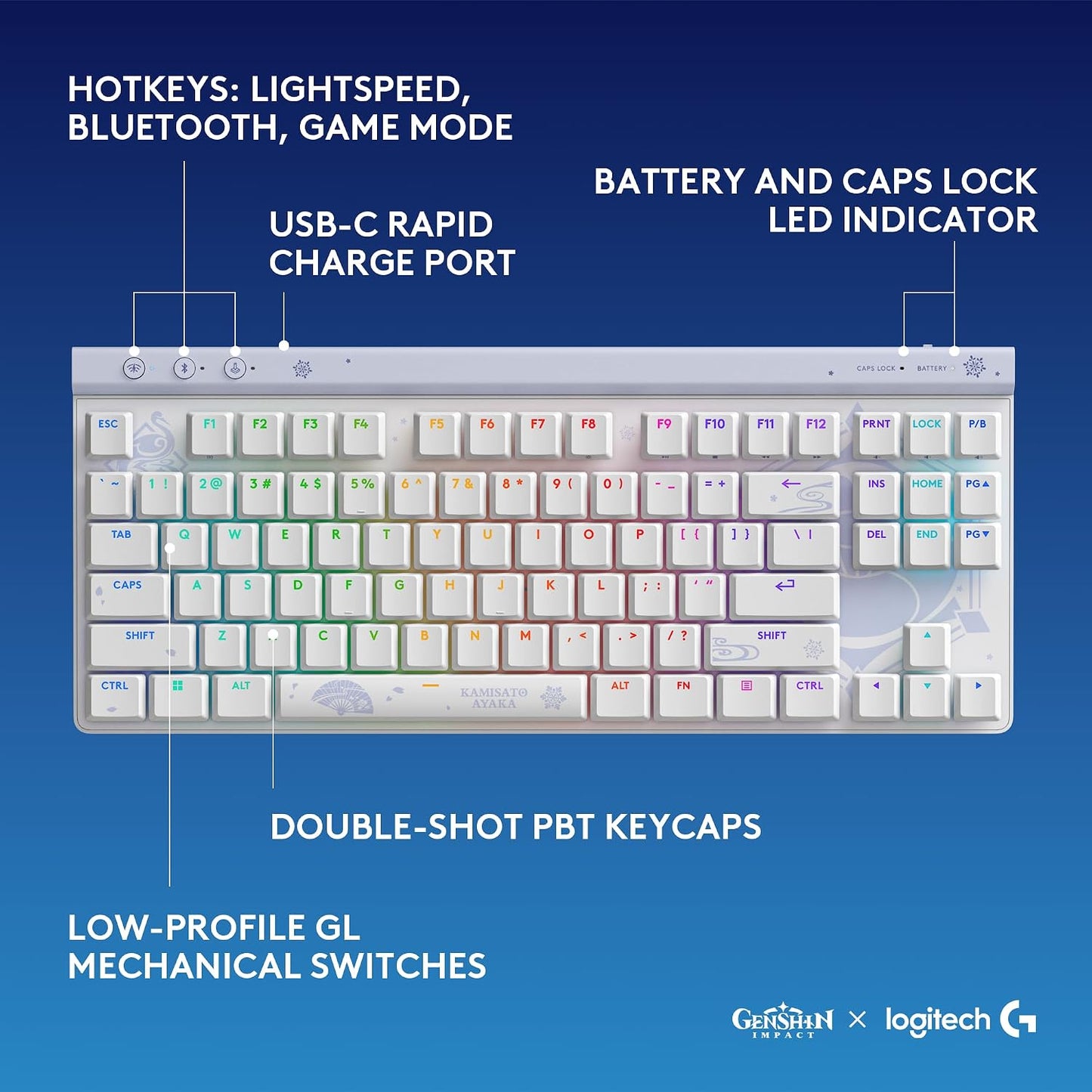 Logitech G Teclado para juegos con cable 515 TKL (táctil) - Genshin...