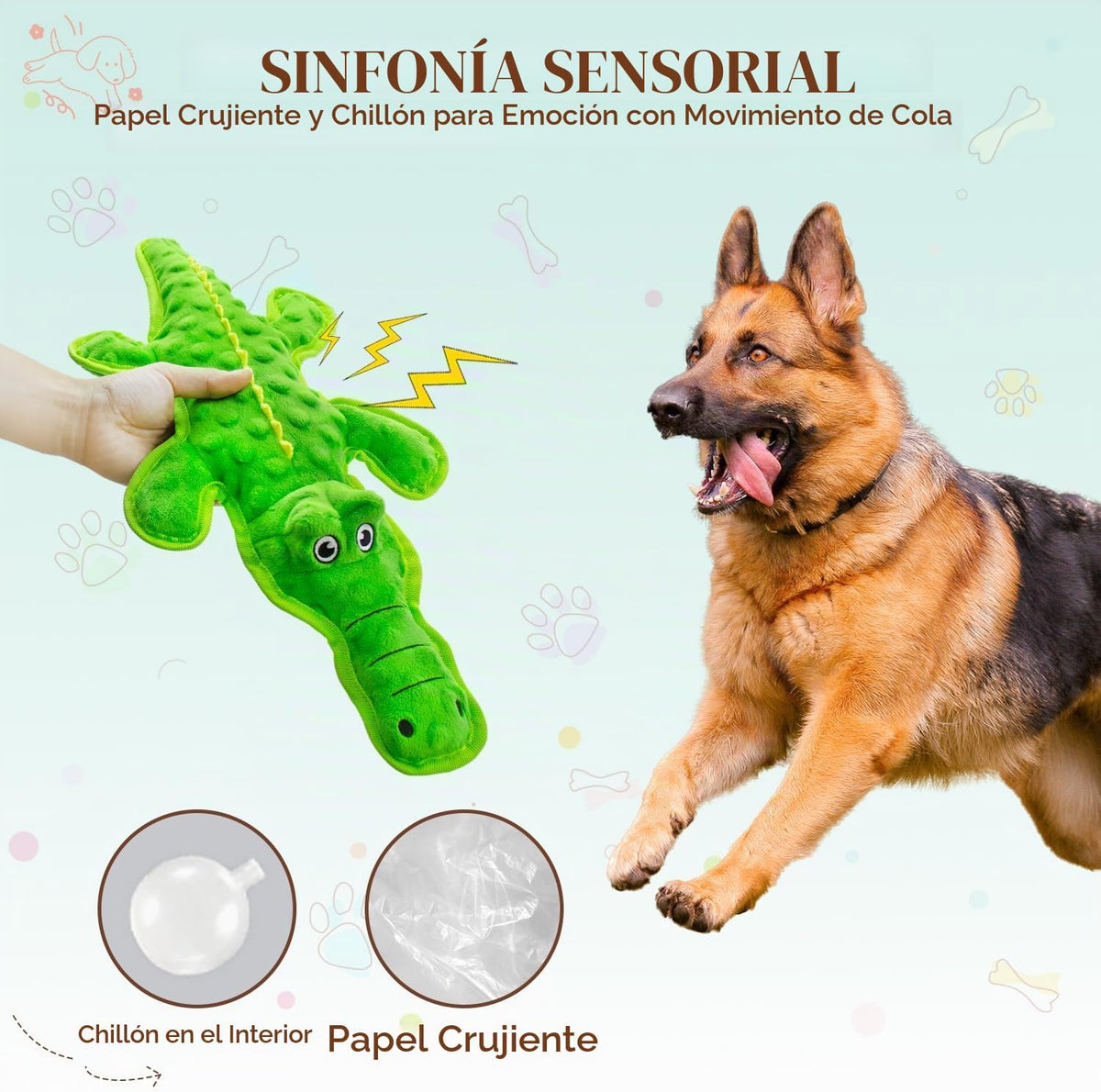 Juguetes chirriantes para perros sin relleno, juguetes masticables...