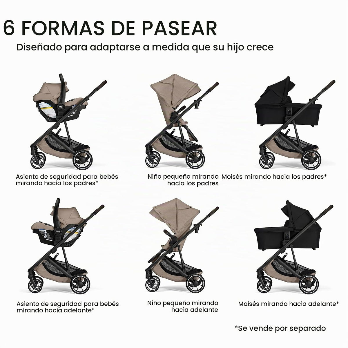 Britax Prism - Cochecito modular para bebés y niños pequeños, asien...