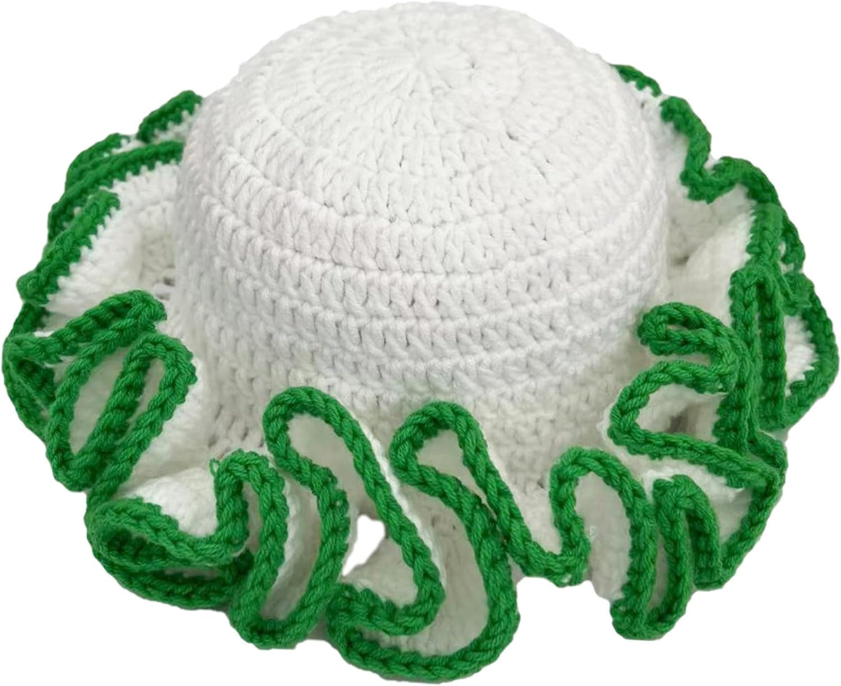 Hshsclth Sombrero de ganchillo hecho a mano, lindo sombrero de pesc...