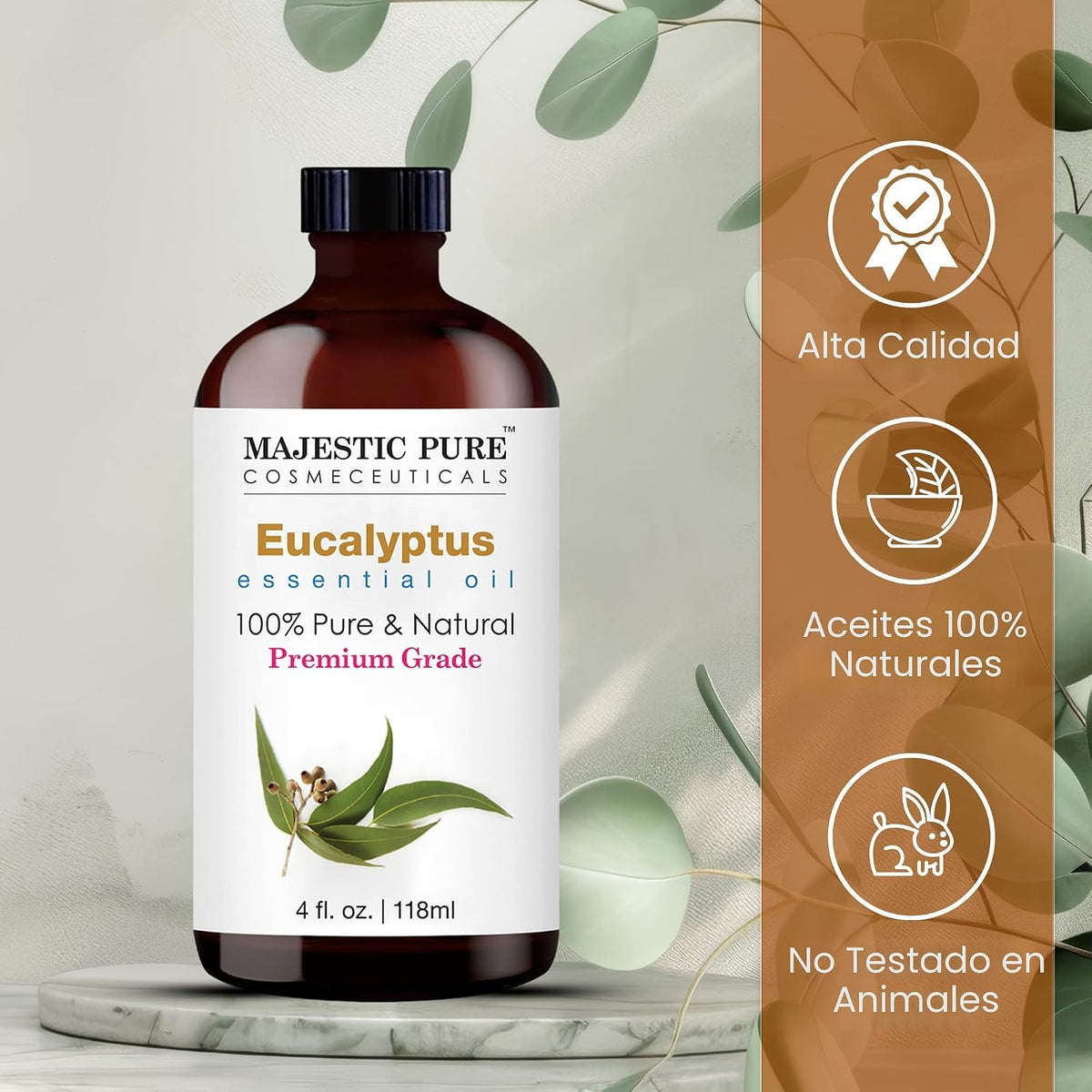 Aceite esencial Majestic Pure con cuentagotas de vidrio - 100% puro...