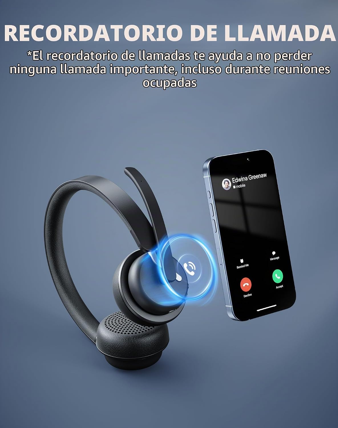 awatrue Auriculares inalámbricos con micrófono para el trabajo, aur...