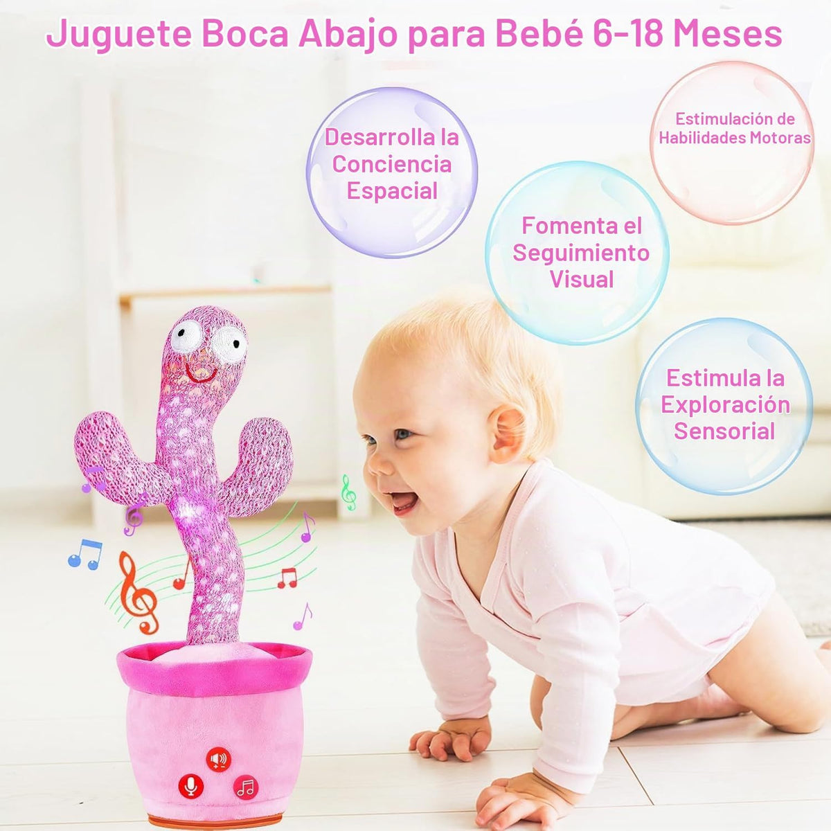 Juguetes Interactivos para Bebés, Juguete de Cactus Bailarín que Ha...