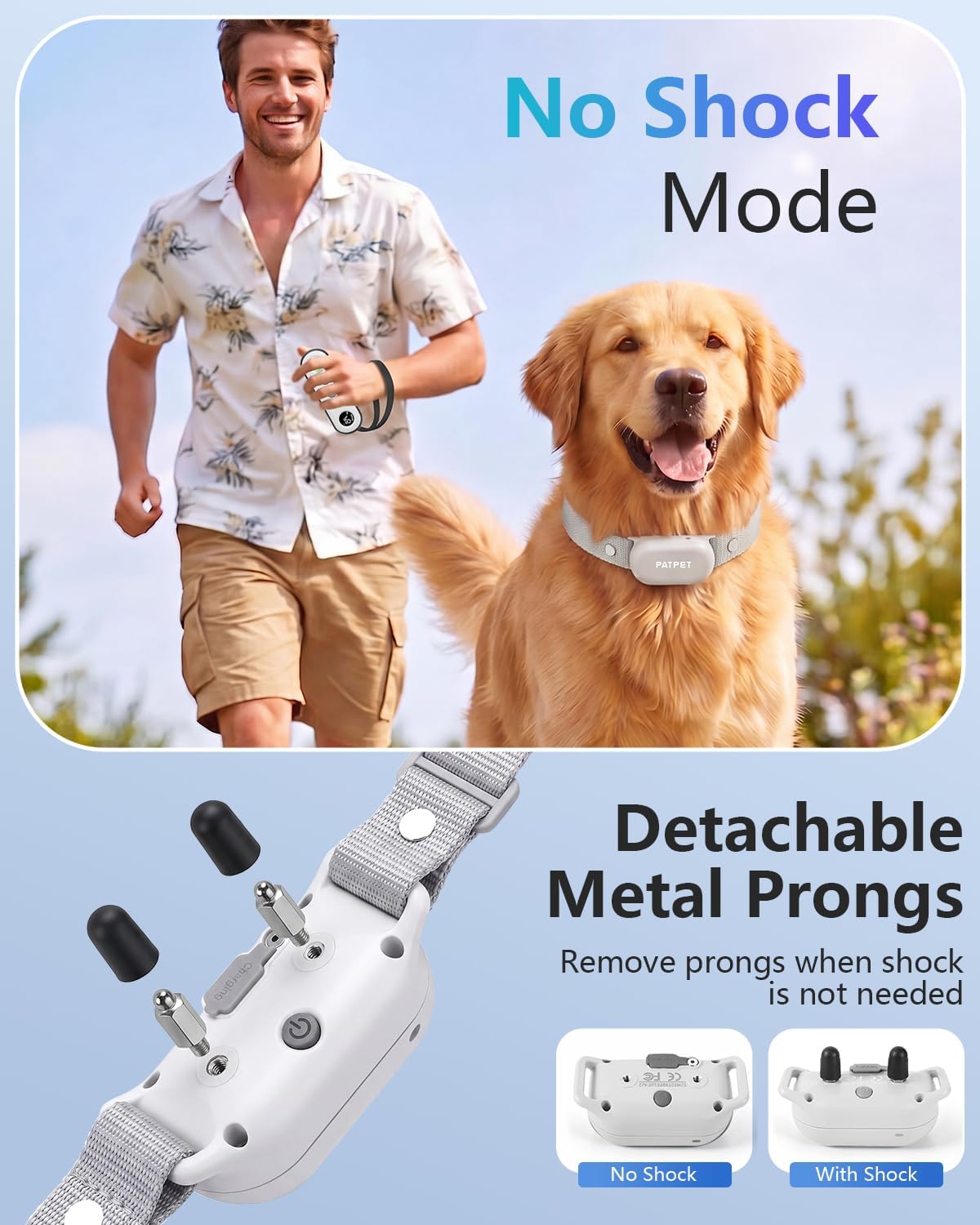 PATPET Collar de entrenamiento para perros con control remoto - Col...