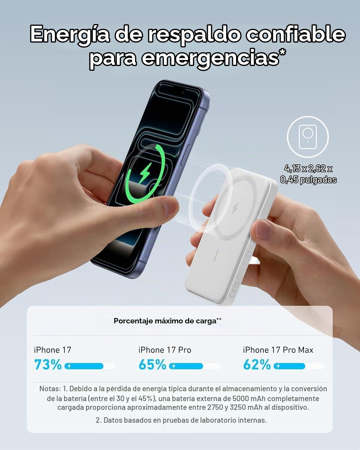 Anker 621 Cargador portátil magnético (MagGo), Banco de energía ina...
