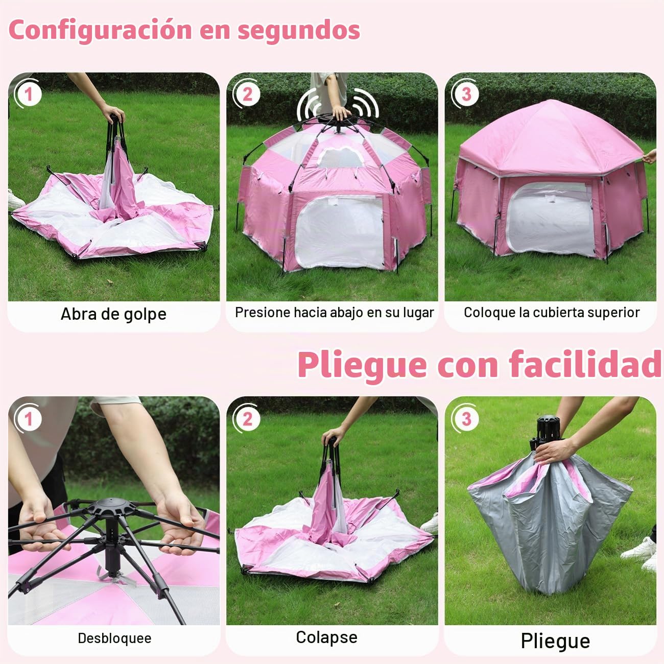 Zooawa Corralito desplegable para bebés, corralito portátil para be...