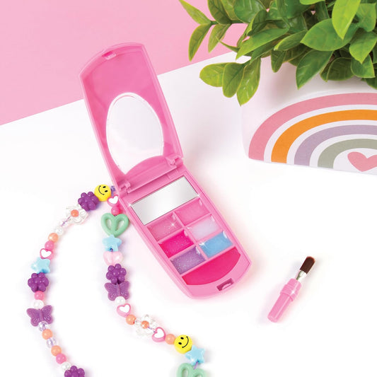 3C4G Make It Real Flip Phone - Juego de brillo de labios y cordón p...