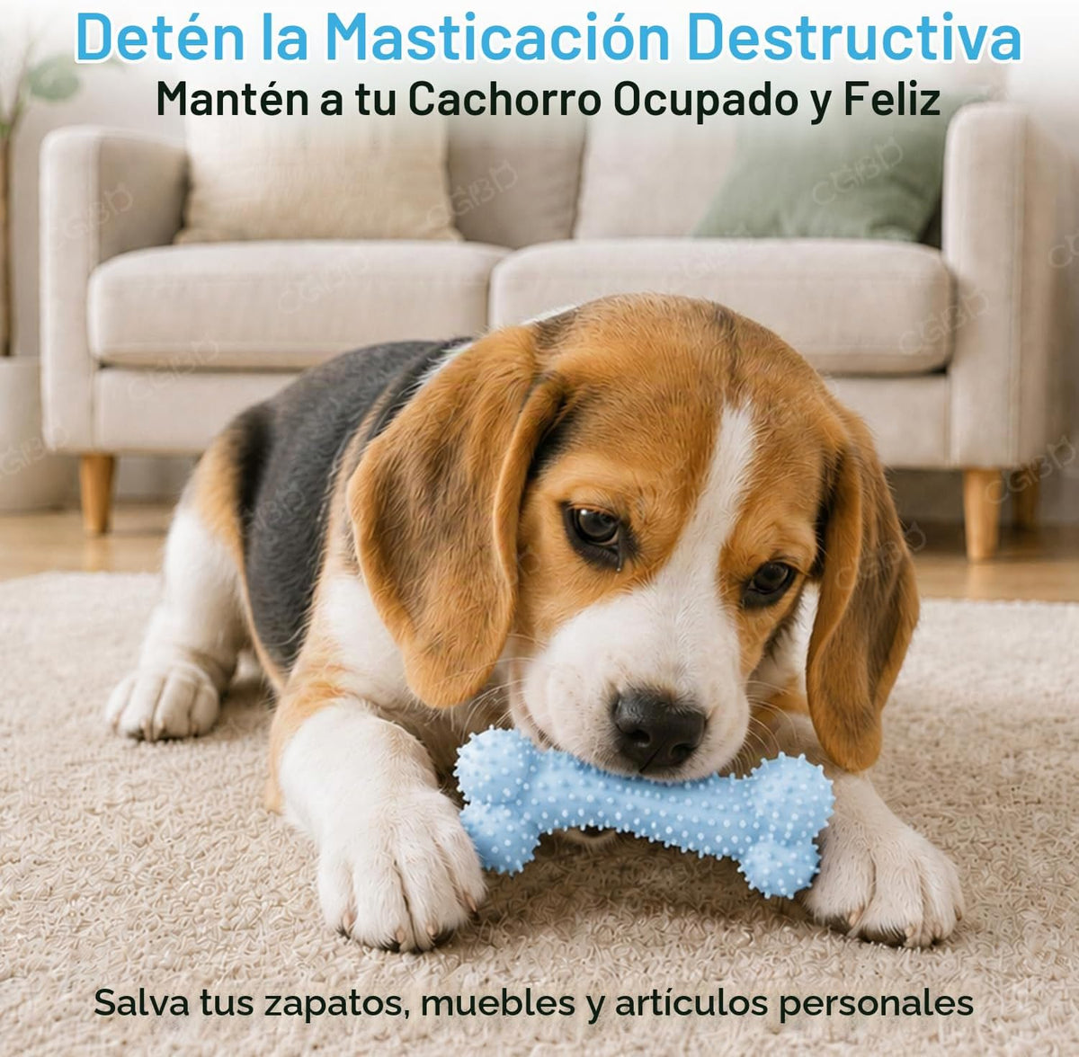 CGBD Juguetes para cachorros, paquete de 6 juguetes masticables par...