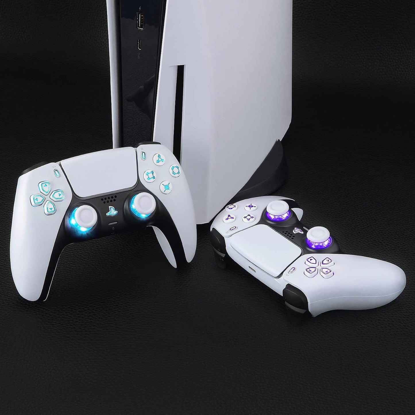 eXtremeRate Blanco Símbolos Clásicos D-pad Thumbstick Compartir Opc...