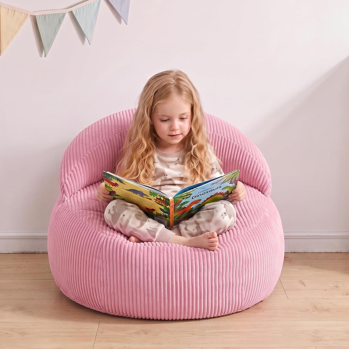 COMAX Puf para niños, cama convertible rosa para niños | Sillón con...