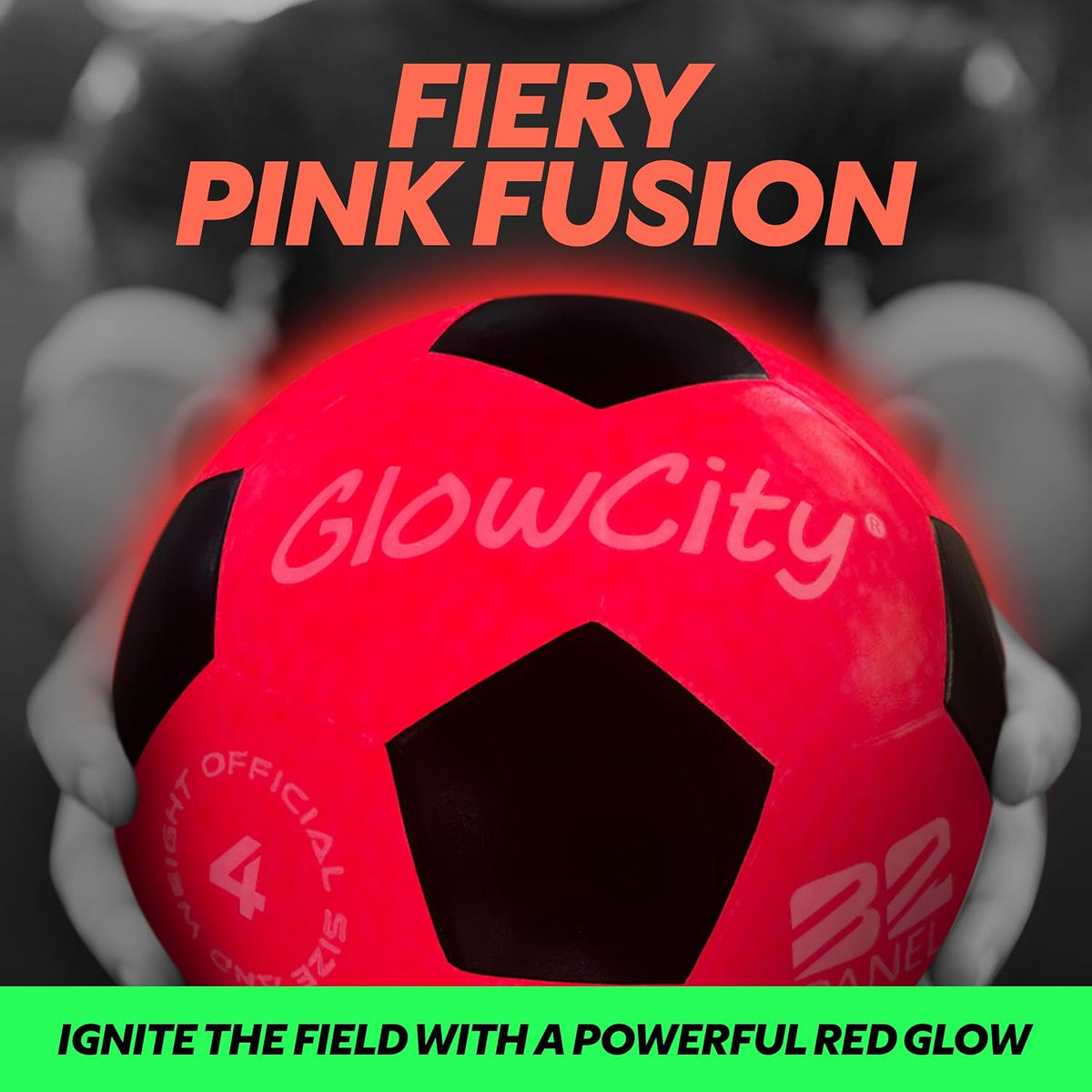 GlowCity Balón de fútbol que brilla en la oscuridad - Tamaños 3, 4,...