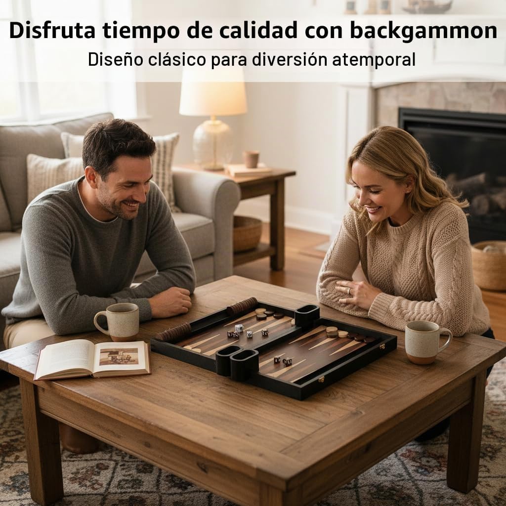 Juegos de backgammon de 15 pulgadas con tablero plegable, juego gra...