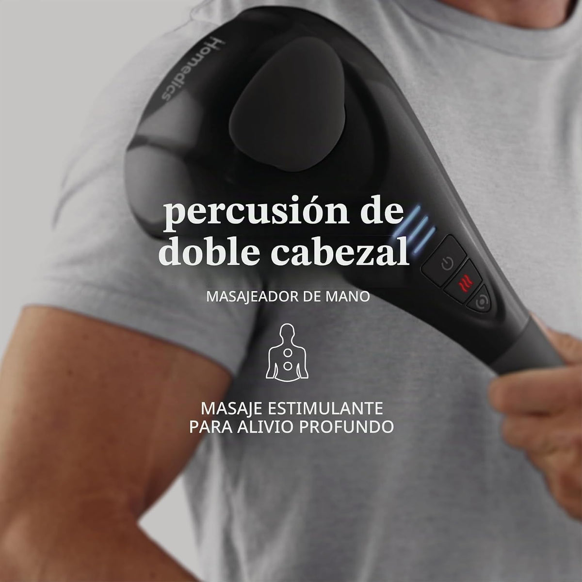 HoMedics Masajeador de doble nodo Twin Percussion Pro con calor | M...