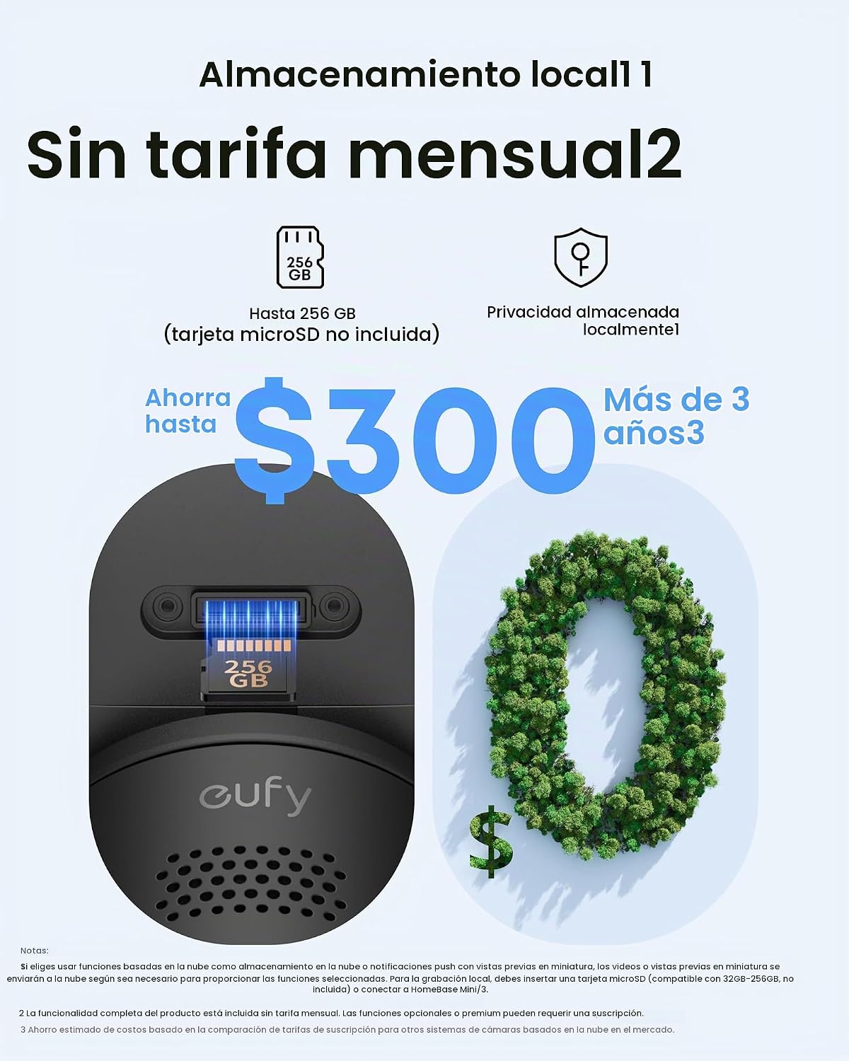 eufy Security Cámara interior\/exterior C31, visión nocturna a colo...