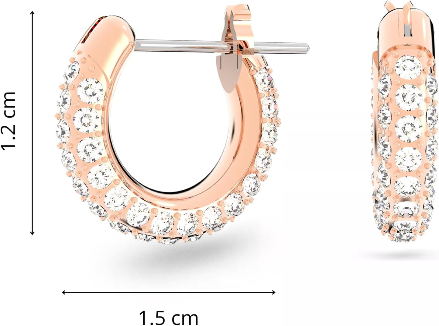 Colección de joyas de aretes Swarovski con cristal de piedra en for...
