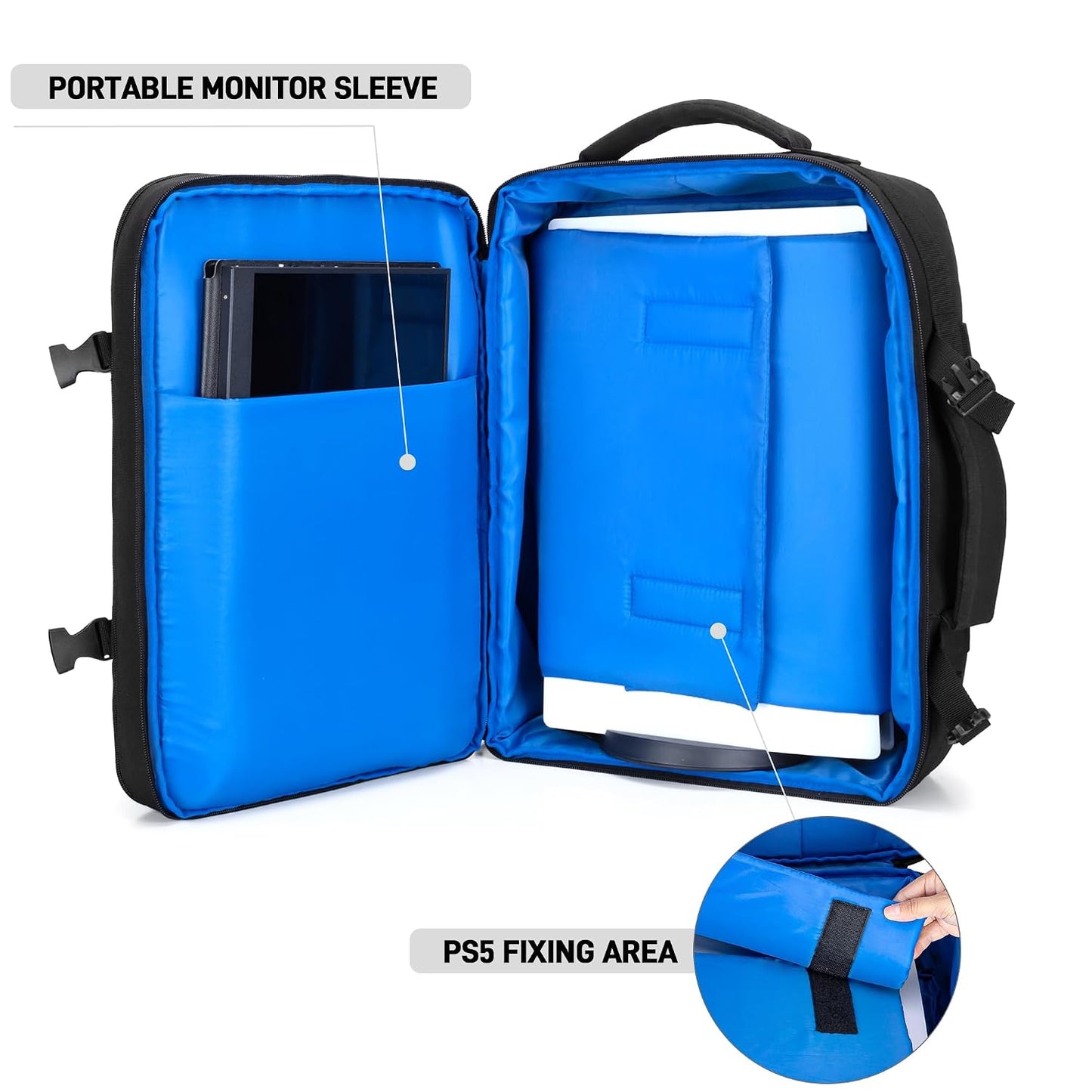PGmoon Mochila de viaje compatible con consola PS5\/PS5 Slim\/PS5 P...