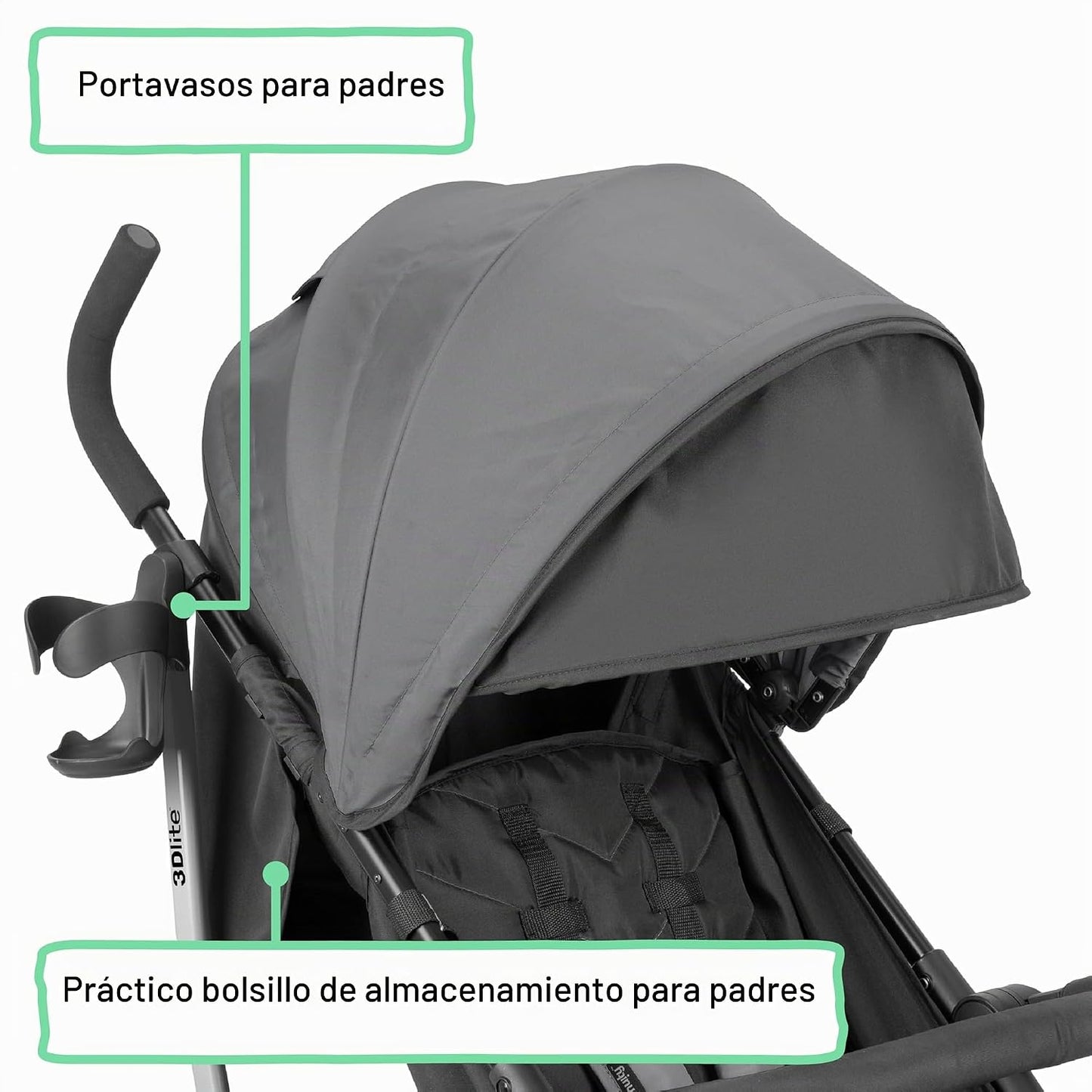 Ingenuity 3Dlite Jewel Convenience - Cochecito plegable ligero con...