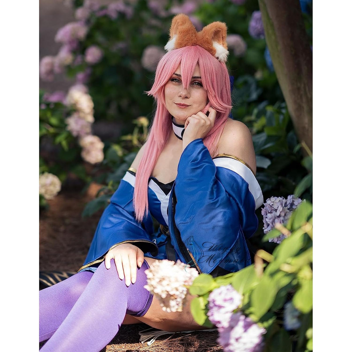 SL Anime - Peluca rosa con colas de caballo, para mujeres y niñas,...