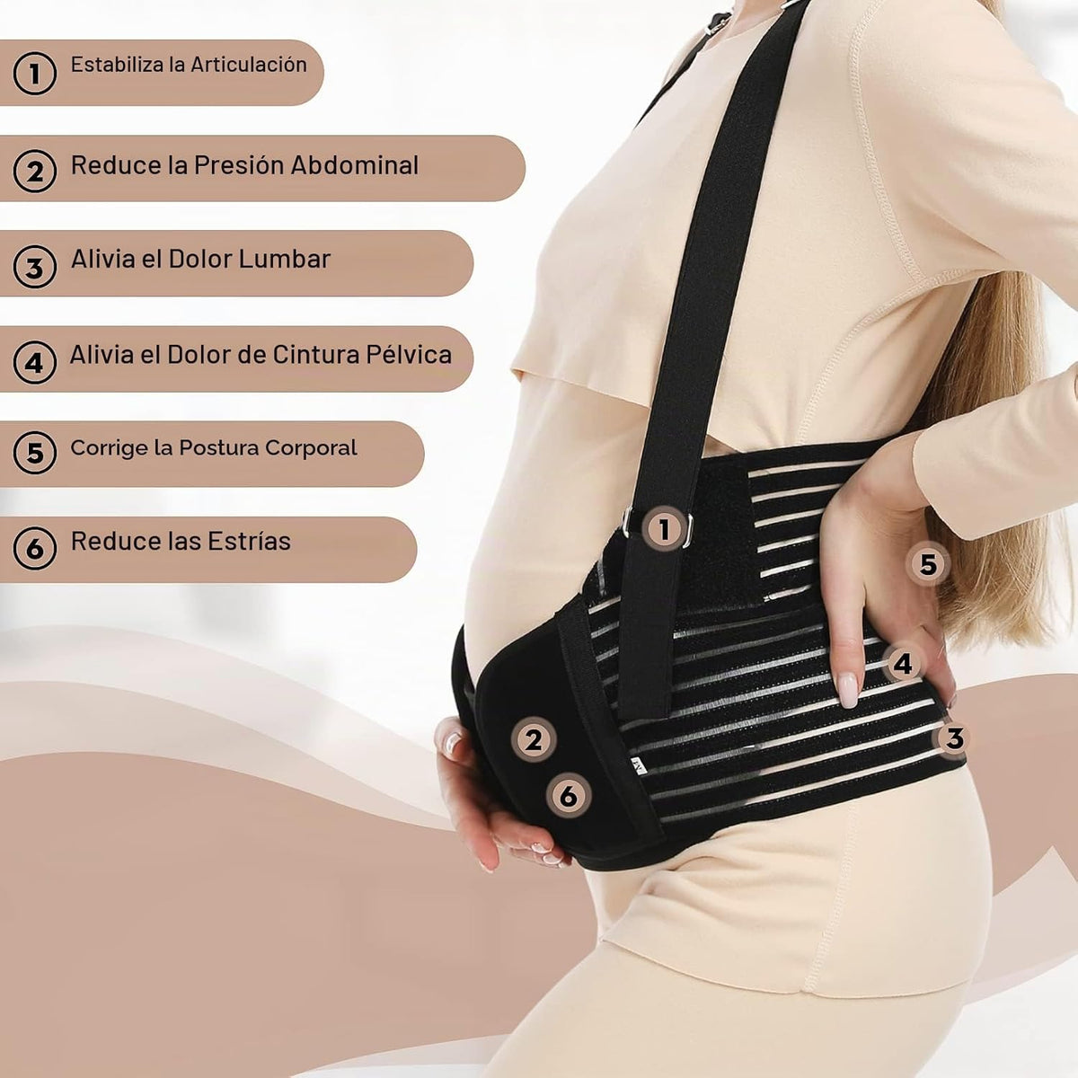 Evolway Bandas para el Vientre para Mujeres Embarazadas - Cinturón...