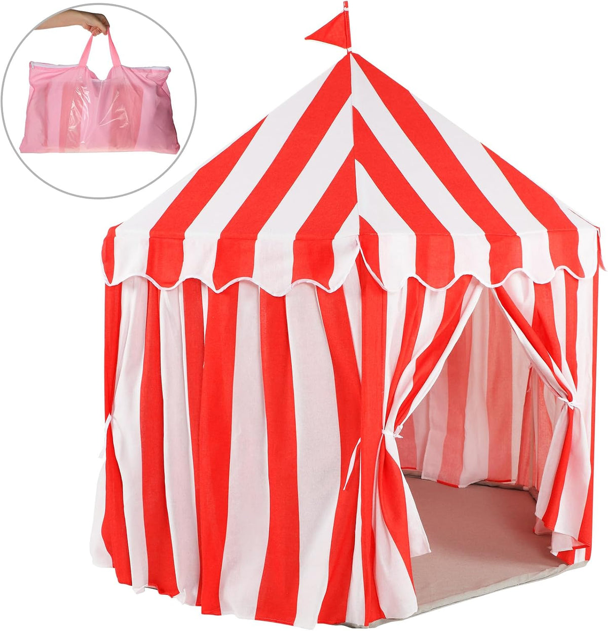 Vincreem Tienda de campaña grande para niños de 55 x 53 pulgadas, t...