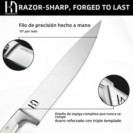 KnifeSaga Juego de Bloque de Cuchillos de Cocina, Juego de Cuchillo...