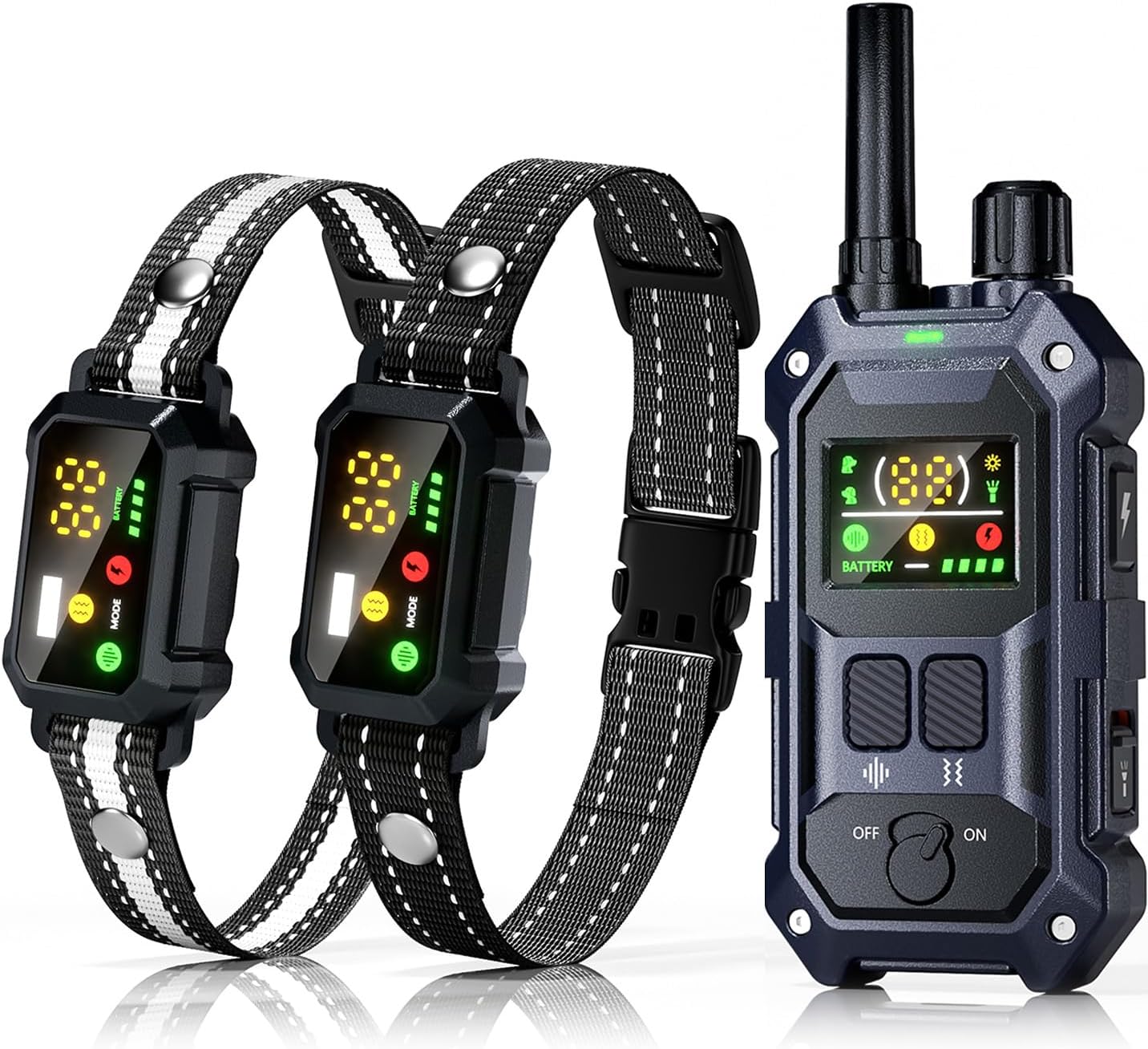 BLACKDOG Collar militar de choque para perro, 2 perros (5-150 libra...