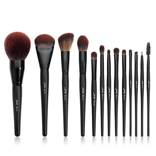 Jessup Juego completo de brochas de maquillaje, 13 piezas, base veg...
