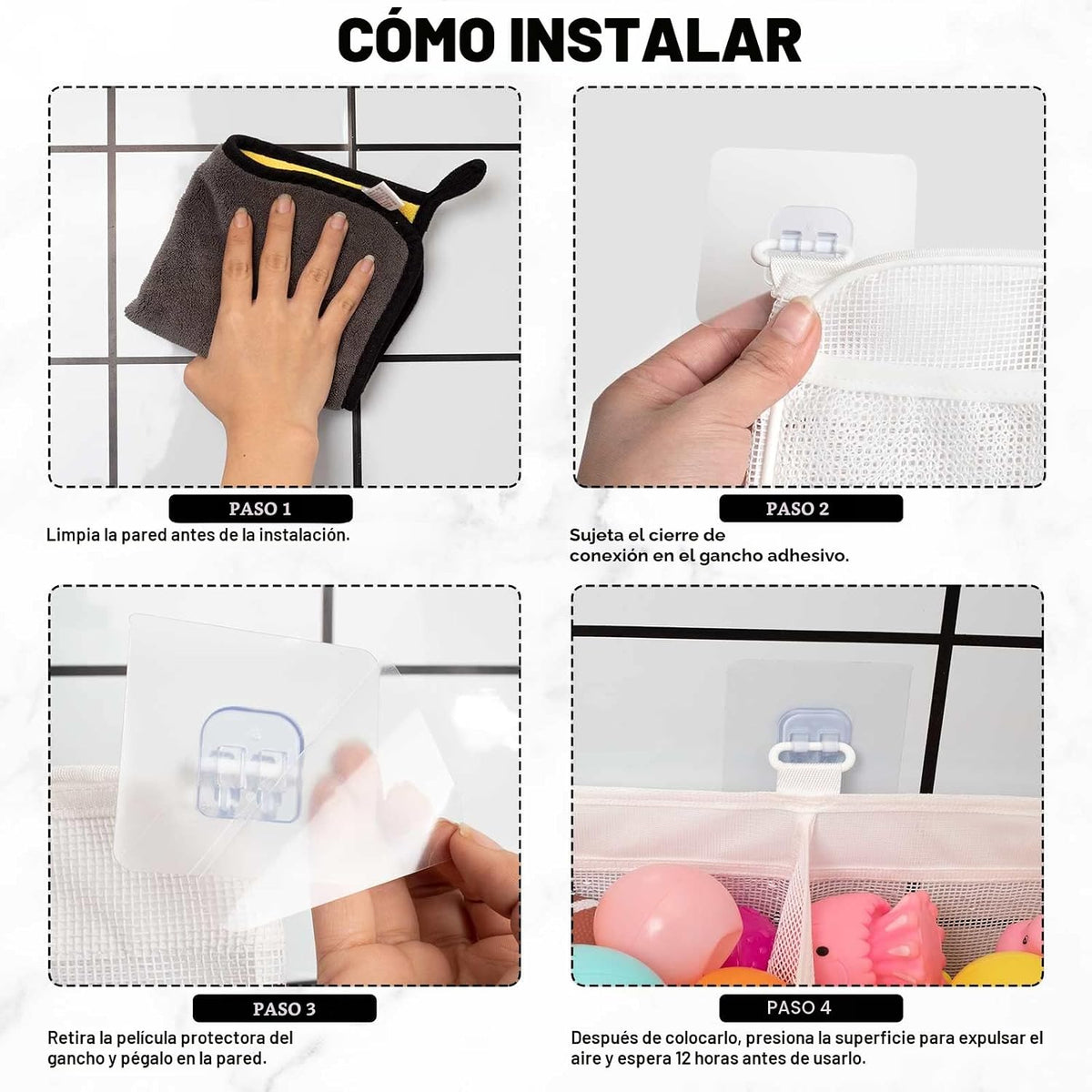 Austion Organizador de juguetes de baño de 3 compartimentos origina...