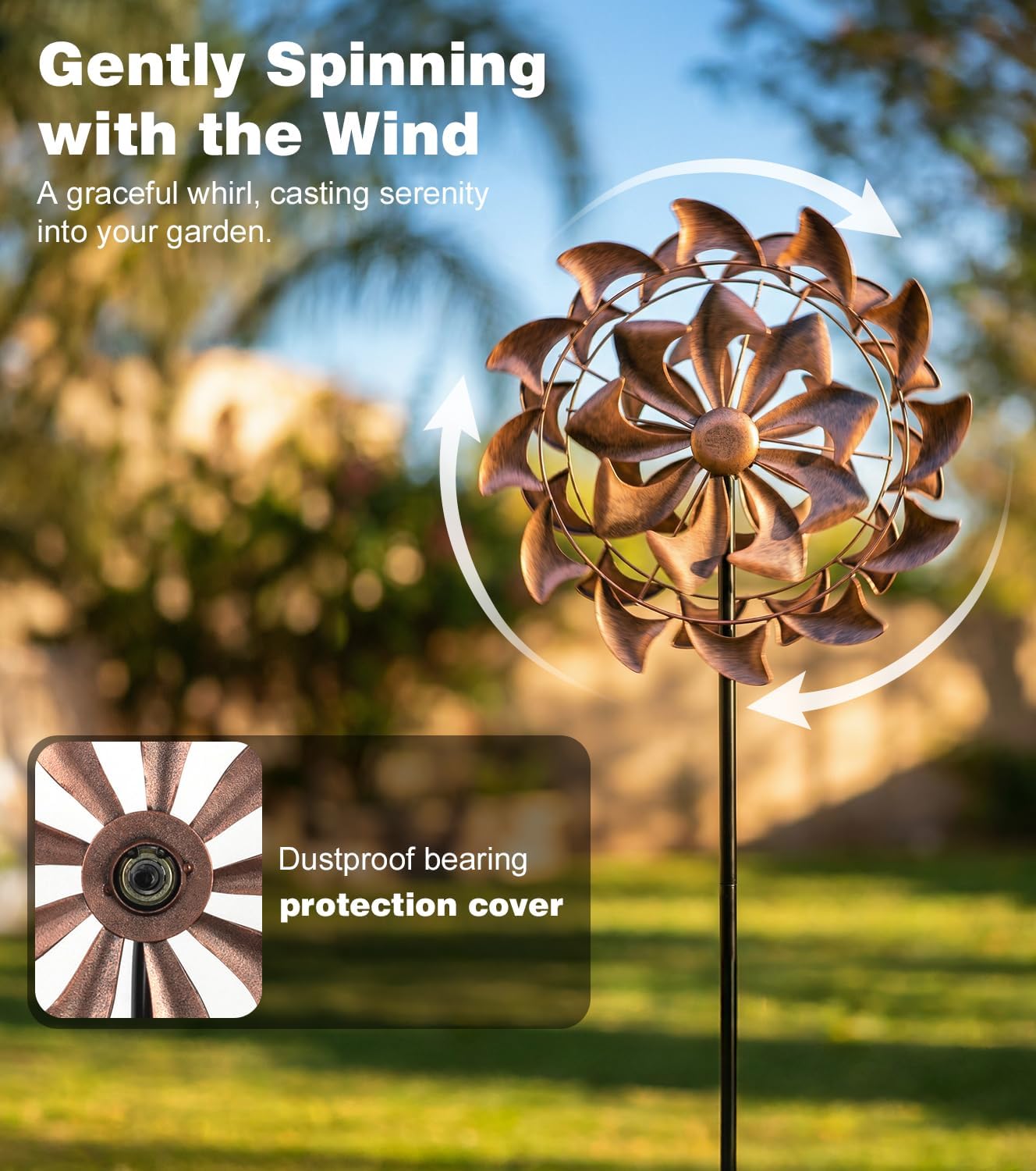 Molinillos de viento para decoración de jardín al aire libre, 13 x...