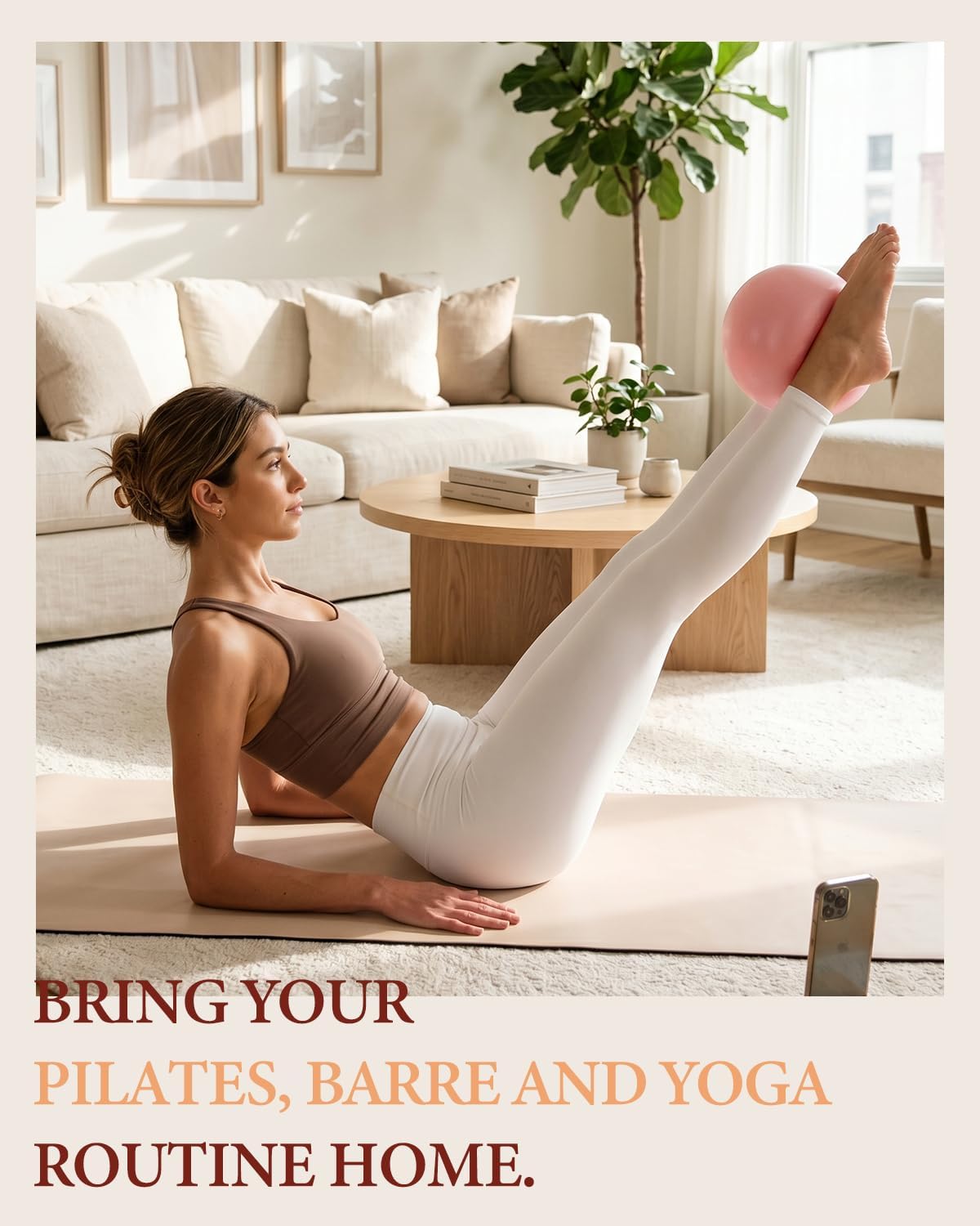 Trideer Pelota de pilates de 9 pulgadas con pajita de inflado, pequ...