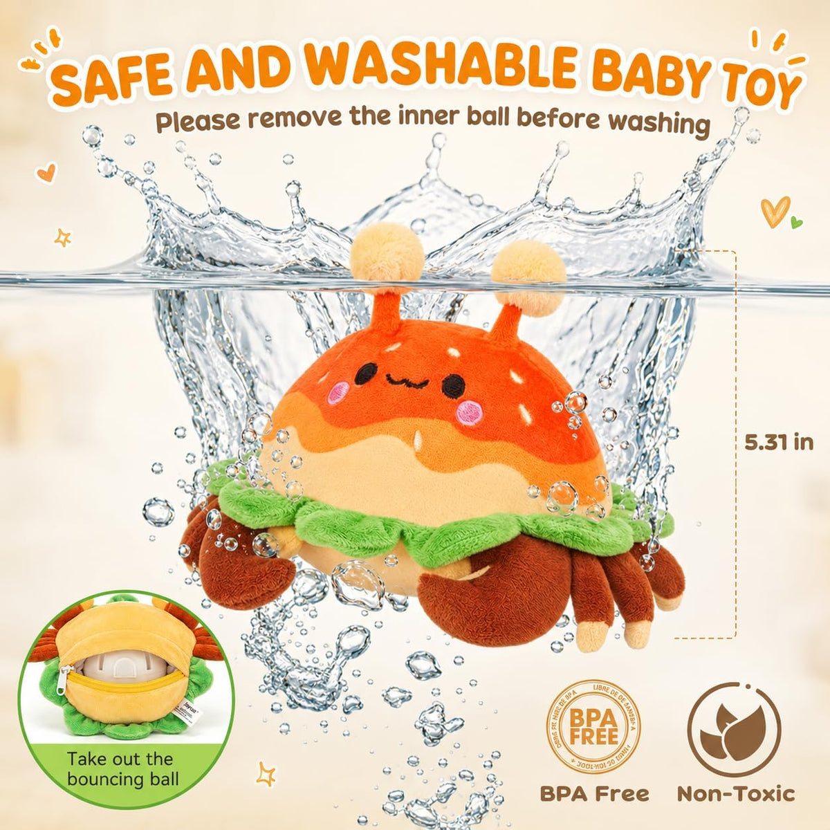 JoyCat Juguetes para bebés de 0 a 18 meses, juguete musical de cang...
