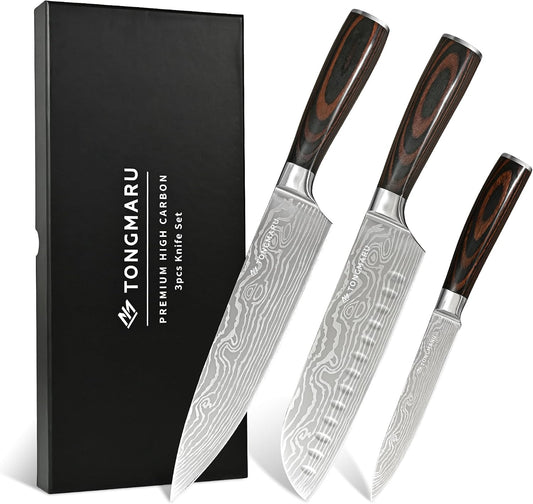 Juego de cuchillos de chef de cocina profesional, Razor Sharp de ac...