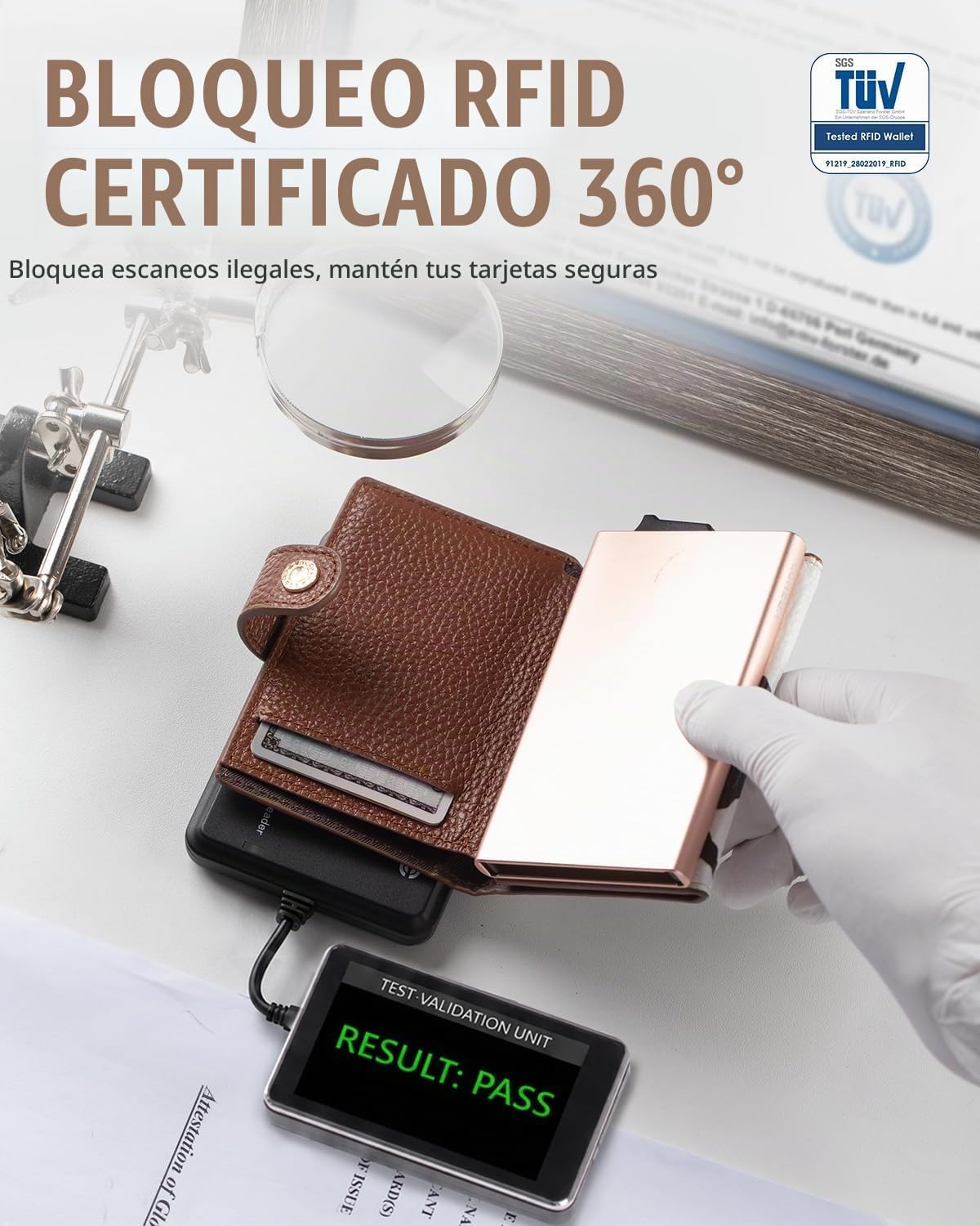 LORZOR Cartera de mujer con bloqueo RFID para mujer, tamaño pequeño...