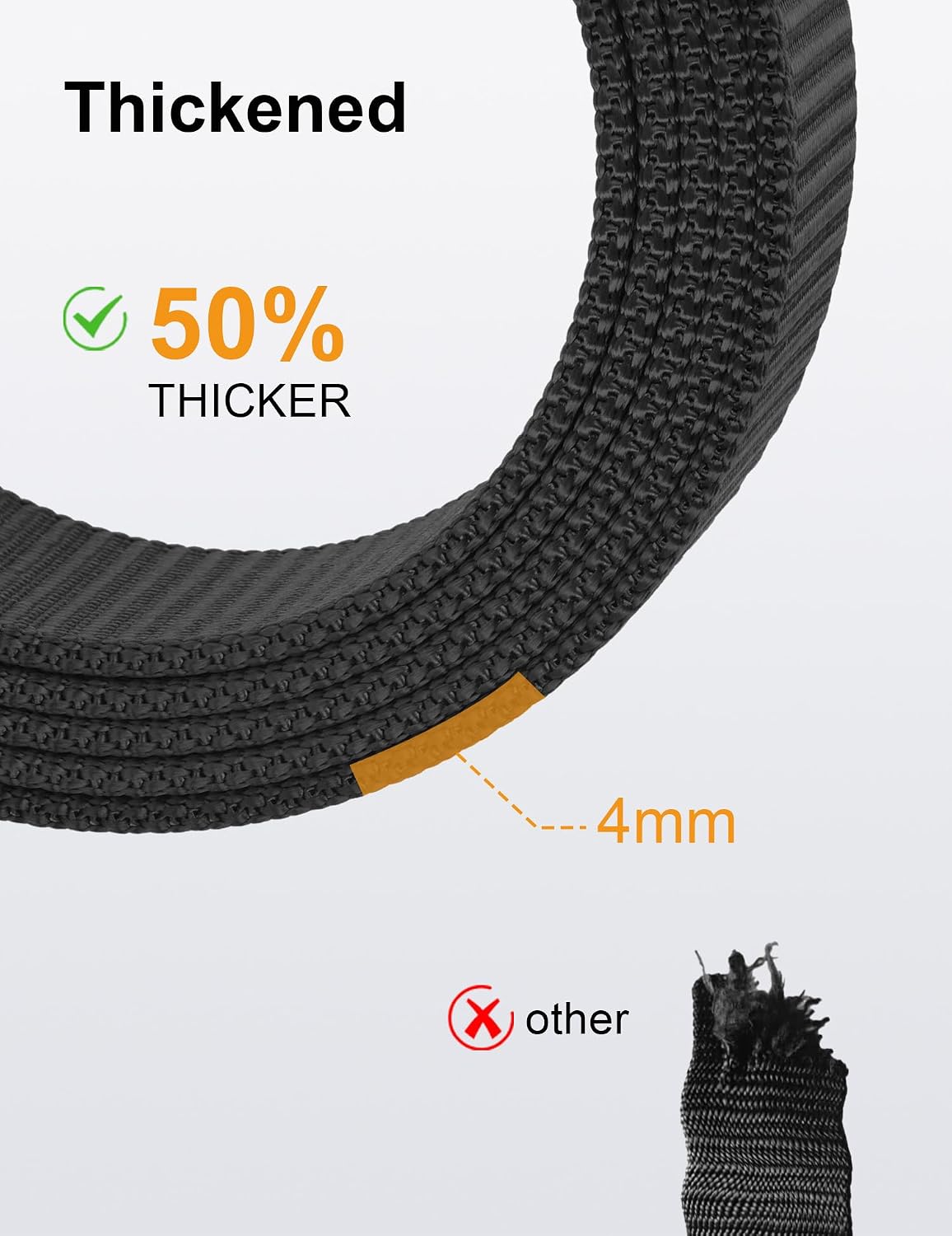 JUKMO - Cinto de nailon con trinquete de 1.5" para hombre, cint...
