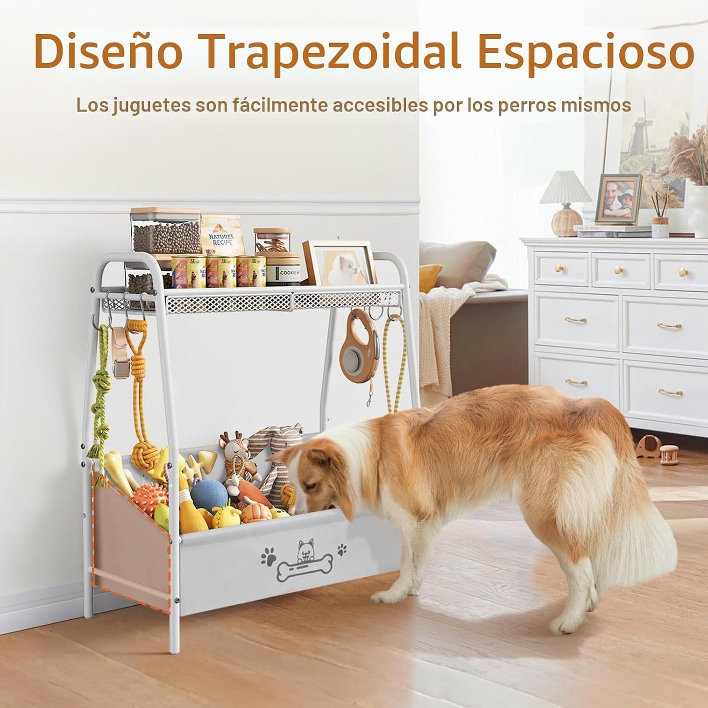 Lomivra Cesta grande de juguetes para perros (23.6 x 11.2 x 9.7 pul...