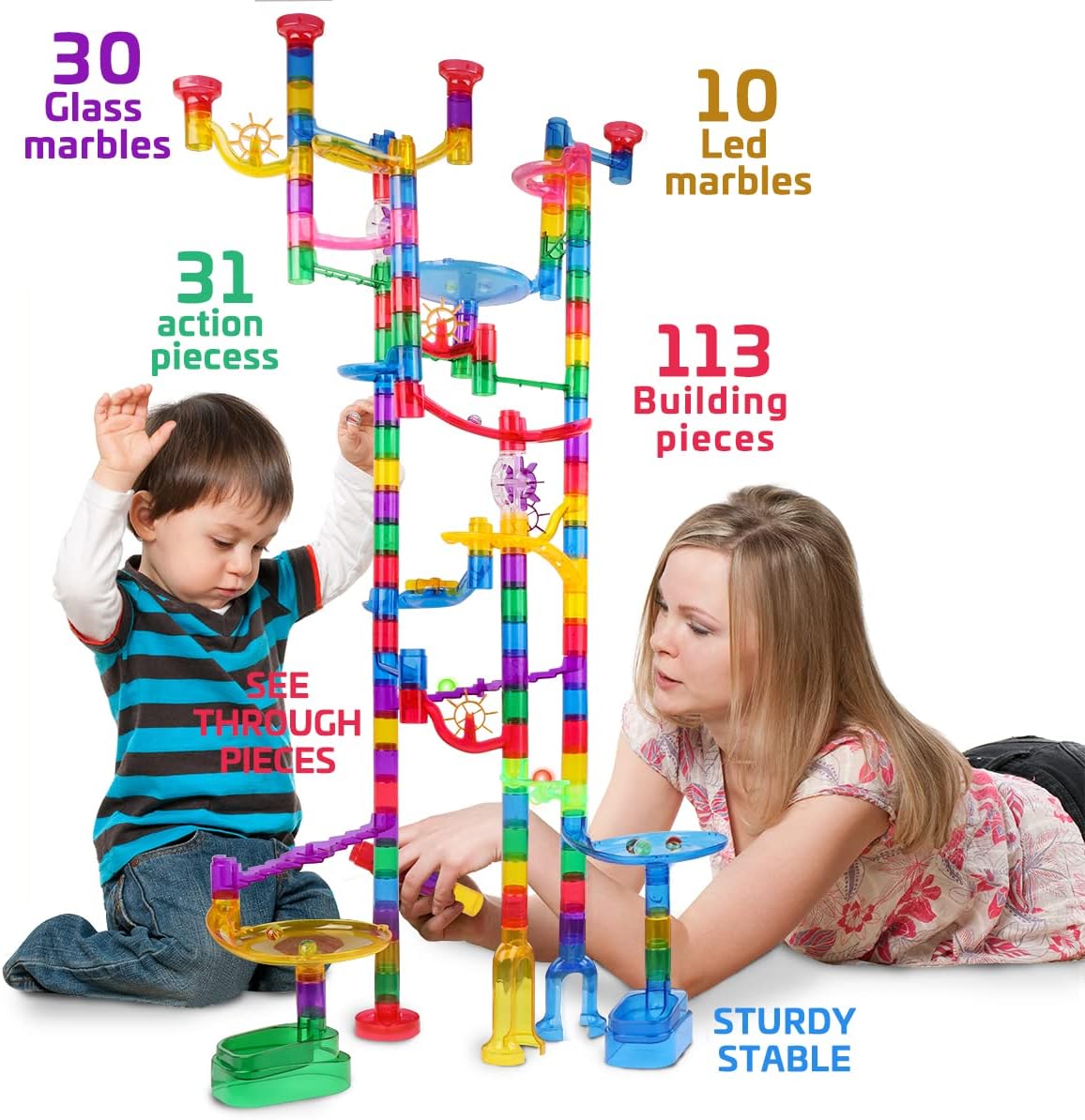 Meland Juegos de Pistas de Canicas para Niños - 153 Piezas Pista de...