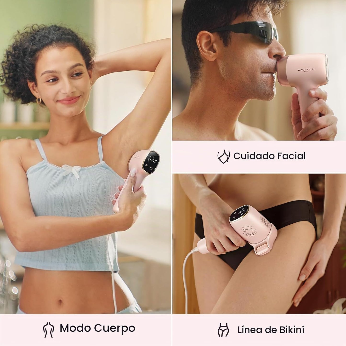 Wavytalk Dispositivo de depilación IPL, Bare It con rodillo de prec...