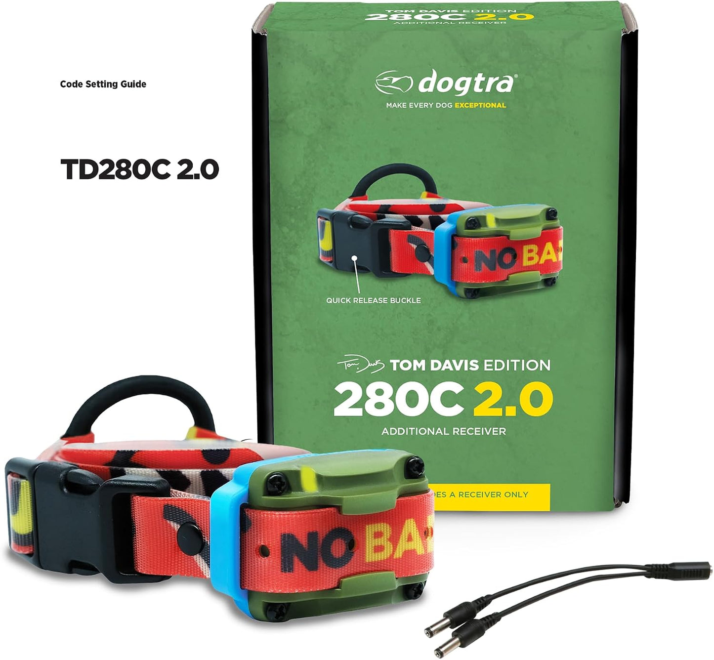 Dogtra Tom Davis 280C 2.0 Solo Receptor, Collar Add-a-Dog para Cont...