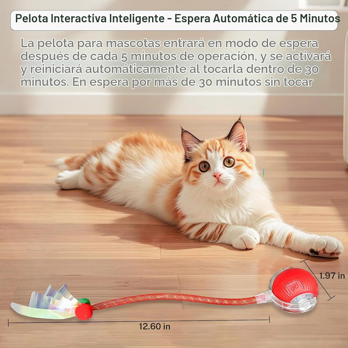 Yaruiguang Nuevo Juguete de Pelota para Gatos Mejorado - Speedy Tai...