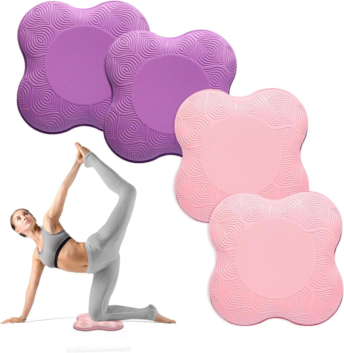 MBKHFLL Paquete de 2 Cojines de Yoga para Rodillas y Codos - Espuma...