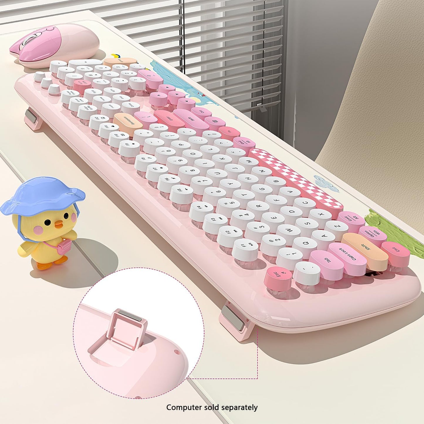 SaharaCase - Combo de teclado y mouse inalámbricos con clic silenci...