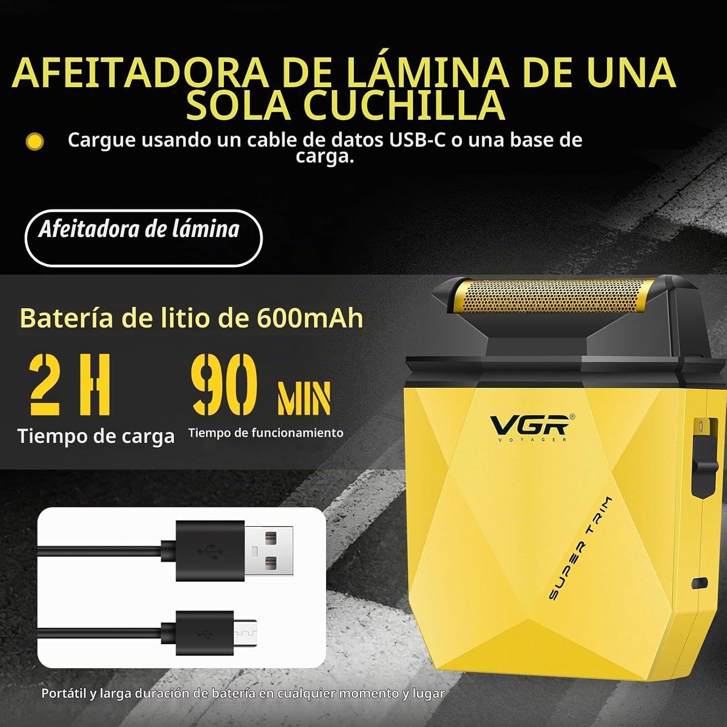 VGR 877S3 - Cortadora de pelo para hombre, kit profesional de corte...