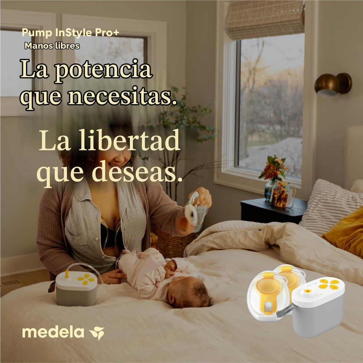 Medela Pump in Style Pro+ Extractor de leche eléctrico manos libres...