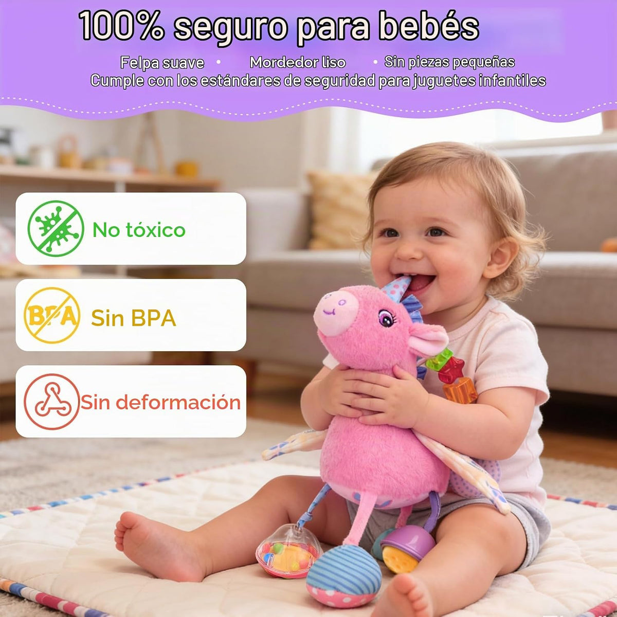 Juguete colgante para asiento de coche para bebé de 0 a 6 meses con...