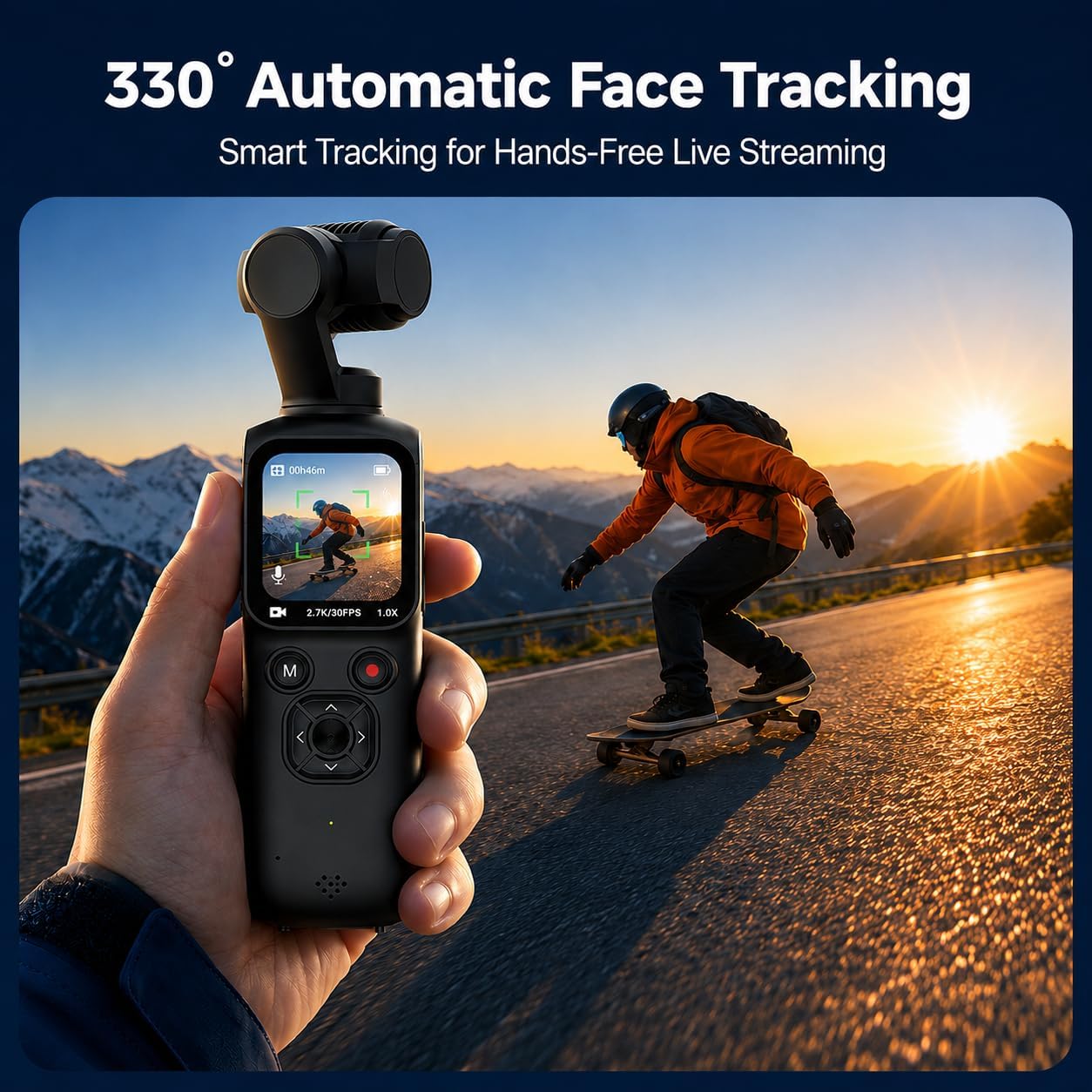 VETEK Cámara de vlogging 4K, cámara digital de bolsillo de 75MP con...